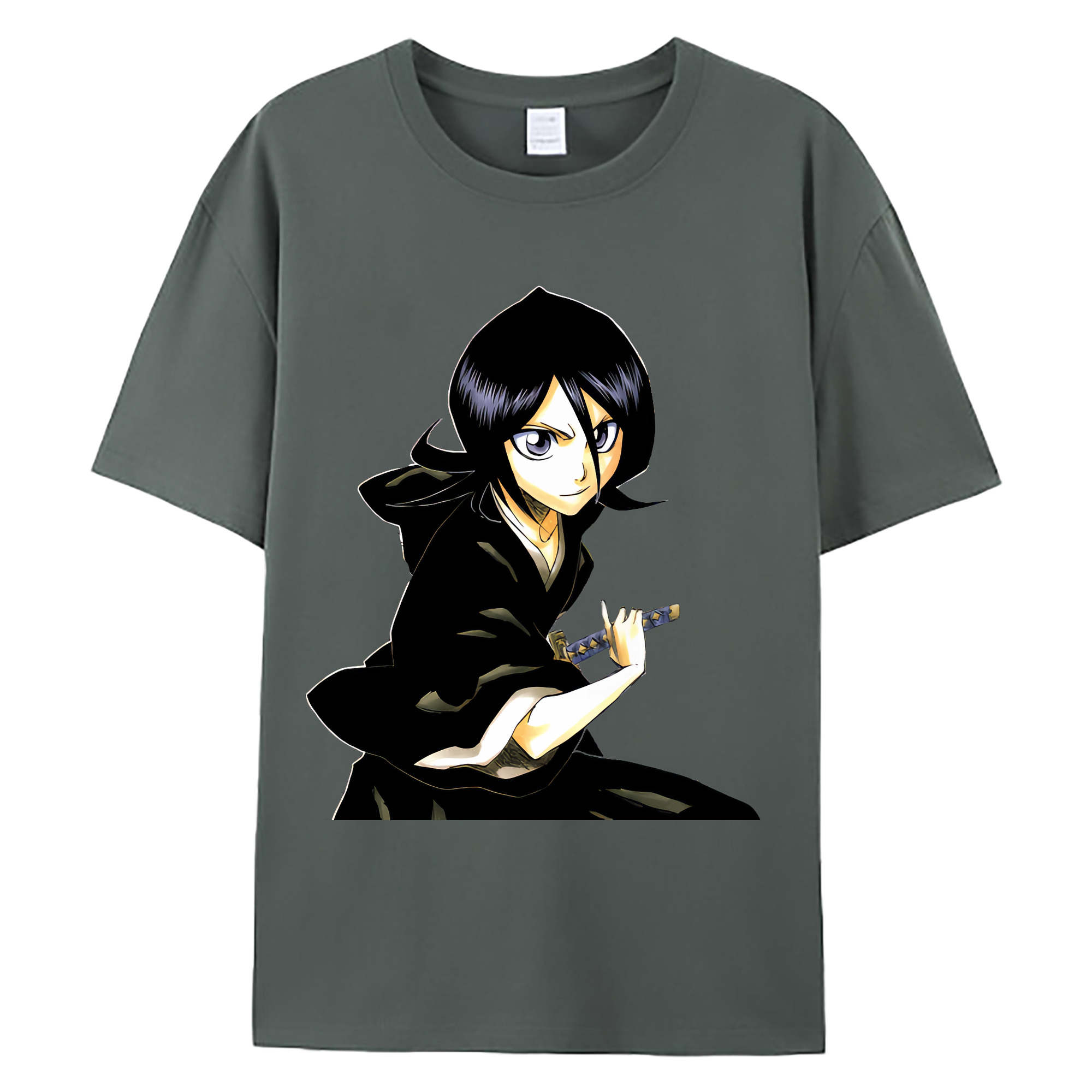 （画像用） ブリーチ 朽木ルキア BLEACH Kuchiki Rukia 綿100％ メンズ半袖Tシャツ｜肌触りやわらか＆通気性